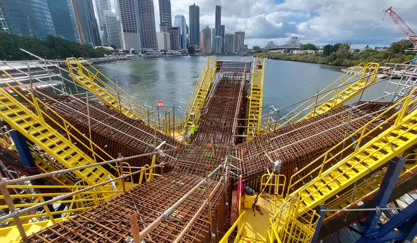 Early works on the Kangaroo Point riverbank